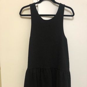 Free People Black Textured Swing Dress